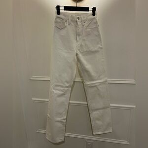 Uniqlo White Straight-Leg Women's Jeans